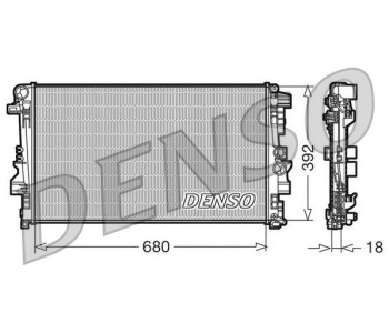 Радиатор, охлаждане на двигателя DENSO DRM17041 за MERCEDES E (S210) комби от 1996 до 2003