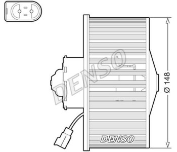 Вентилатор вътрешно пространство DENSO DEA17012 за MERCEDES E (W211) седан от 2002 до 2009