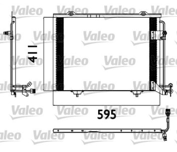 Кондензатор, климатизация VALEO 817562 за MERCEDES E (S210) комби от 1996 до 2003