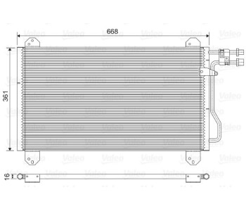 Кондензатор, климатизация VALEO 816891 за MERCEDES SPRINTER T1N (W905) 5T платформа от 2001 до 2006