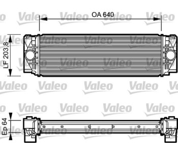 Интеркулер (охладител за въздуха на турбината) VALEO 818732 за MERCEDES SPRINTER NCV3 (W906) 5T товарен от 2006 до 2018