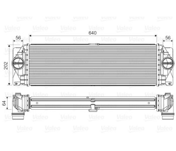 Интеркулер (охладител за въздуха на турбината) VALEO 818341 за MERCEDES SPRINTER NCV3 (W906) 5T товарен от 2006 до 2018