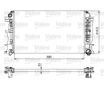 Радиатор, охлаждане на двигателя VALEO 734926 за MERCEDES SPRINTER NCV3 (W906) 3.5T товарен от 2005 до 2018
