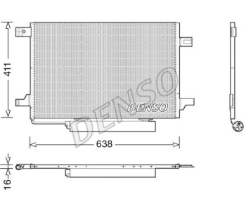 Кондензатор, климатизация DENSO DCN17008 за MERCEDES SPRINTER NCV3 (W906) 5T товарен от 2006 до 2018