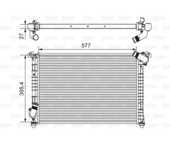 Радиатор, охлаждане на двигателя VALEO 734328 за MINI COOPER (R50, R53) от 2001 до 2006