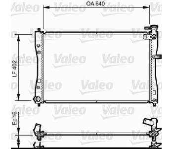 Радиатор, охлаждане на двигателя VALEO 735057 за MITSUBISHI COLT VI (Z3_A, Z2_A) от 2002 до 2012
