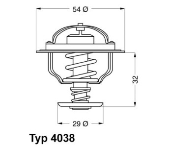 Термостат, охладителна течност BorgWarner (Wahler) 4038.81D за MITSUBISHI L300 (L03_P) товарен от 1980 до 1987