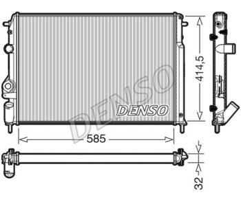Радиатор, охлаждане на двигателя DENSO DRM23090 за RENAULT MASTER II (ED/HD/UD) платформа от 1998 до 2010