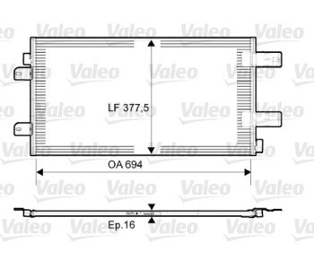 Кондензатор, климатизация VALEO 814003 за OPEL MOVANO (J9) пътнически от 1998 до 2010