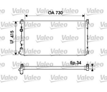 Радиатор, охлаждане на двигателя VALEO 732918 за RENAULT MASTER II (JD) пътнически от 1998 до 2011