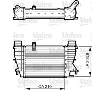 Интеркулер (охладител за въздуха на турбината) VALEO 818264 за NISSAN TIIDA (SC11) от 2004 до 2013