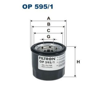 Маслен филтър FILTRON OP 526/6 за AUDI A4 (8E2, B6) от 2000 до 2004