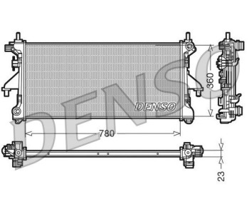 Радиатор, охлаждане на двигателя DENSO DRM23018 за RENAULT KANGOO I (KC0/1_) пътнически от 1997 до 2007