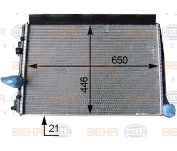 Радиатор, охлаждане на двигателя HELLA 8MK 376 912-214 за RENAULT CLIO III (BR0/1, CR0/1) от 2005 до 2012