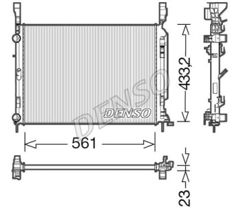 Охлаждащ модул DENSO DRM23099 за RENAULT CLIO II (BB0/1/2_, CB0/1/2_) от 1998 до 2005