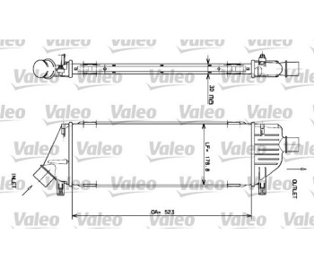 Интеркулер (охладител за въздуха на турбината) VALEO 817640 за NISSAN MICRA III (K12) от 2002 до 2010