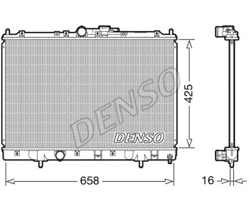 Радиатор, охлаждане на двигателя DENSO DRM46022 за RENAULT CLIO III (KR0/1_) комби от 2008 до 2012