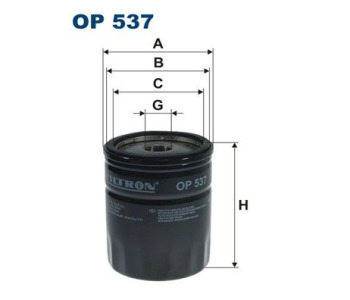 Маслен филтър FILTRON OP 537 за ALFA ROMEO 156 (932) от 1997 до 2003