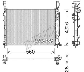 Радиатор, охлаждане на двигателя DENSO DRM23093 за NISSAN NV400 платформа от 2011