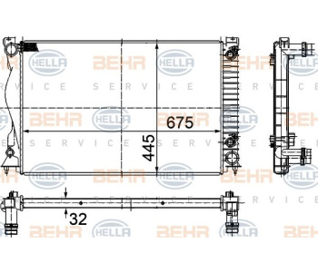 Радиатор, охлаждане на двигателя HELLA 8MK 376 737-091 за OPEL MOVANO B (X62) пътнически от 2010