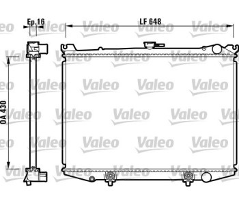 Радиатор, охлаждане на двигателя VALEO 731085 за NISSAN TERRANO I (WD21) от 1986 до 1996