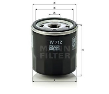 Маслен филтър MANN-FILTER W 712