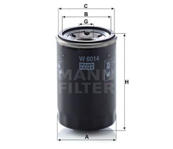Маслен филтър MANN-FILTER W 6014 за ALFA ROMEO 4C SPIDER (960) от 2014