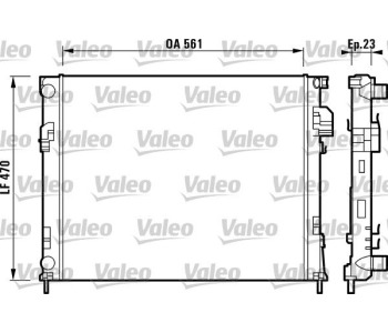 Радиатор, охлаждане на двигателя VALEO 732853 за RENAULT TRAFIC II (EL) платформа от 2001 до 2014