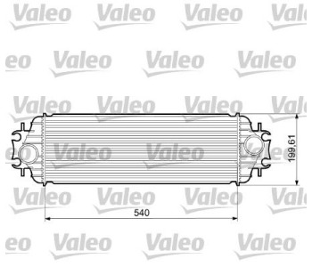 Интеркулер (охладител за въздуха на турбината) VALEO 817554 за OPEL VIVARO A (F7) товарен от 2001 до 2014