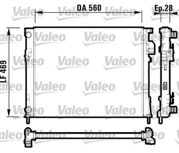 Радиатор, охлаждане на двигателя VALEO 732846 за RENAULT TRAFIC II (EL) платформа от 2001 до 2014