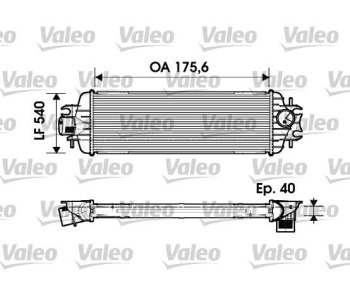 Интеркулер (охладител за въздуха на турбината) VALEO 817636 за OPEL VIVARO A (J7) пътнически от 2001 до 2014