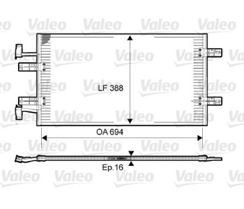 Кондензатор, климатизация VALEO 814171 за RENAULT TRAFIC II (EL) платформа от 2001 до 2014