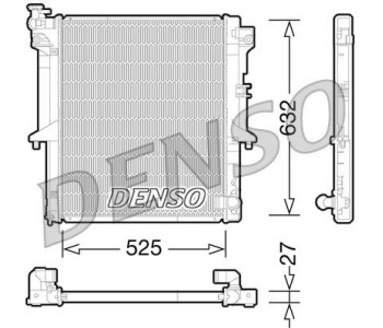 Радиатор, охлаждане на двигателя DENSO DRM46011 за NISSAN PRIMERA (P11) хечбек от 1999 до 2002