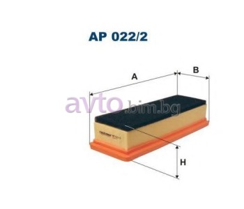 Въздушен филтър AP022/2 - FILTRON за LANCIA YPSILON (312, 846) от 2011