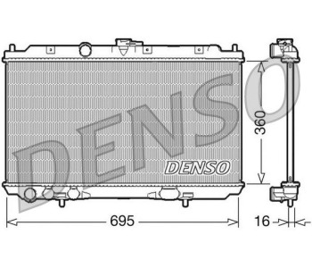 Радиатор, охлаждане на двигателя DENSO DRM46063 за NISSAN QASHQAI (J11, J11_) от 2013 до 2021