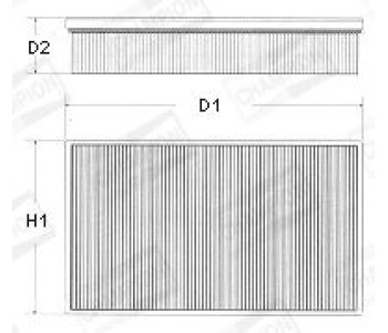 Въздушен филтър CHAMPION U505/606 за LADA KALINA (1119) хечбек от 2004 до 2013