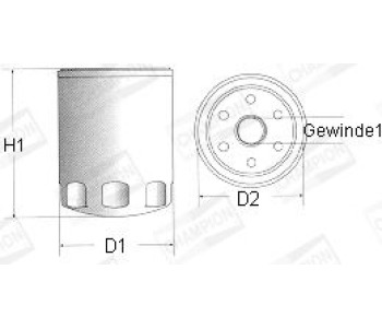 Маслен филтър CHAMPION C165/606 за FORD ESCORT V (ALL) кабриолет от 1990 до 1992