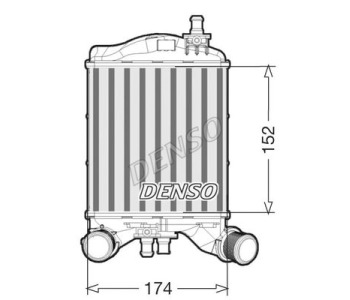 Интеркулер (охладител за въздуха на турбината) DENSO DIT20005