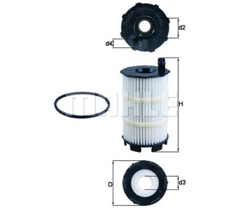 Маслен филтър KNECHT OX 350/4D за VOLKSWAGEN TOUAREG (7LA, 7L6, 7L7) от 2002 до 2010