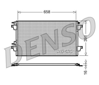 Кондензатор, климатизация DENSO DCN23023 за RENAULT MASTER II (FD) товарен от 1998 до 2009
