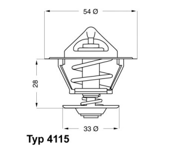 Термостат, охладителна течност BorgWarner (Wahler) 4115.92D за OPEL MANTA B (58_, 59_) от 1975 до 1988