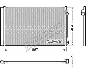 Кондензатор, климатизация DENSO DCN20005 за OPEL ASTRA G (F48_, F08_) хечбек от 1998 до 2009