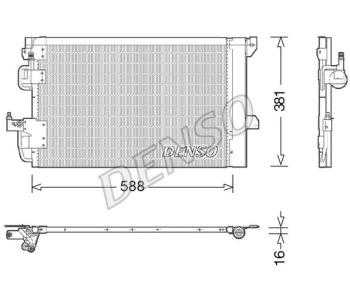 Кондензатор, климатизация DENSO DCN20011 за OPEL ASTRA G (F48_, F08_) хечбек от 1998 до 2009