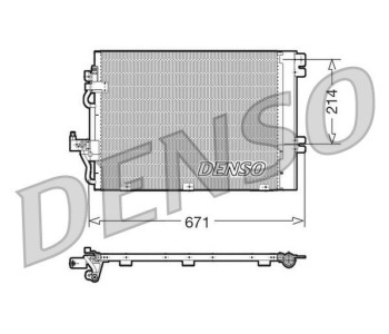 Кондензатор, климатизация DENSO DCN20013 за OPEL ASTRA H GTC (L08) от 2005 до 2010