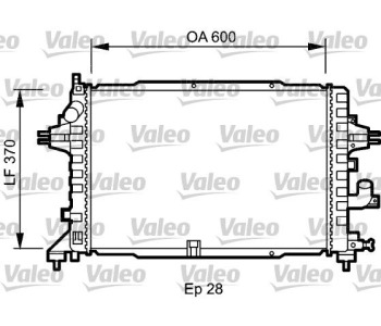 Радиатор, охлаждане на двигателя VALEO 735080 за OPEL ASTRA H GTC (L08) от 2005 до 2010