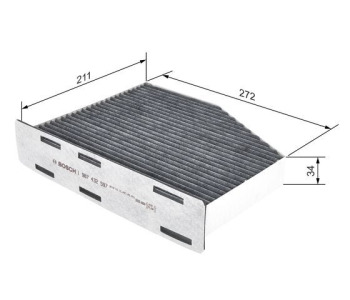 Филтър купе (поленов филтър) BOSCH 1 987 432 597 за SEAT ALHAMBRA (710, 711) от 2010