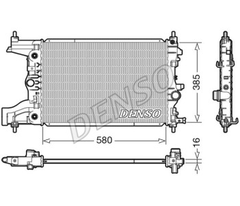 Радиатор, охлаждане на двигателя DENSO DRM20034 за OPEL KADETT E (T85) комби от 1984 до 1991