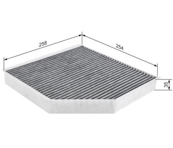 Филтър купе (поленов филтър) BOSCH 1 987 432 548 за AUDI A7 Sportback (4GA, 4GF) от 2010 до 2018