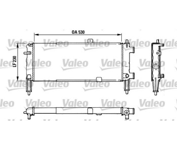 Радиатор, охлаждане на двигателя VALEO 883767 за OPEL CORSA A TR (S83) седан от 1982 до 1993