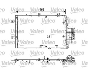 Кондензатор, климатизация VALEO 817843 за OPEL CORSA C (F08, W5L) товарен от 2000